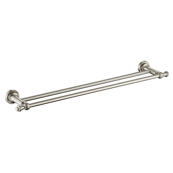 Medoc | Montpellier 600mm Brushed Nickel Traditional Double Towel Rail