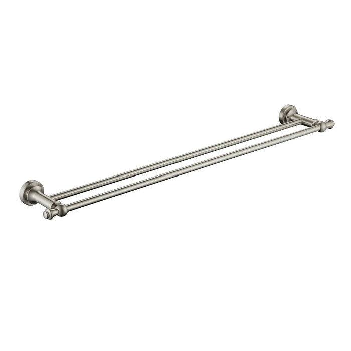 Medoc | Montpellier 750mm Brushed Nickel Traditional Double Towel Rail