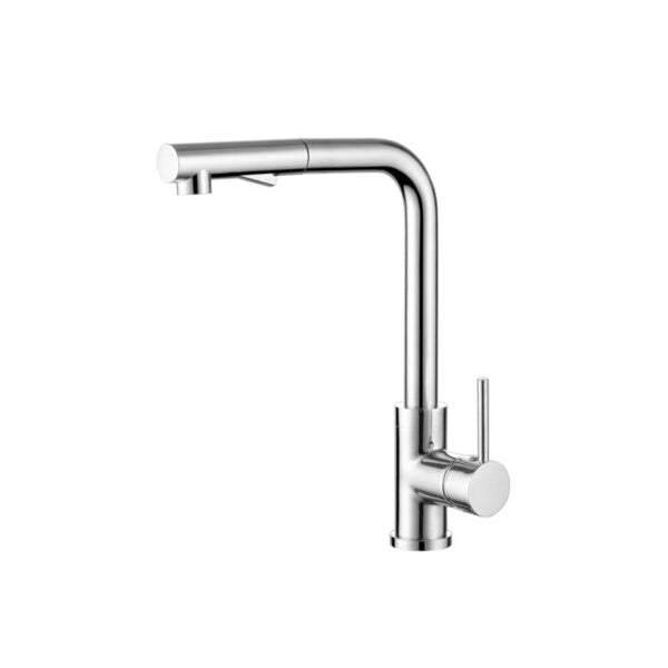 Pull Out Chrome Kitchen Sink Mixer With Vegie Spray Function