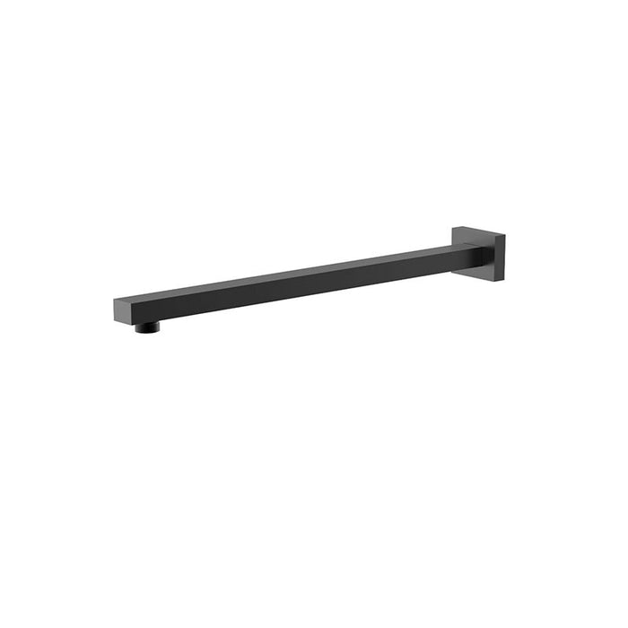 Piazza | Matte Black Square Wall Mounted Shower Arm 400mm