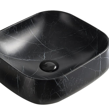 Carrara Basin | Above Counter Matte Black Marble Basin