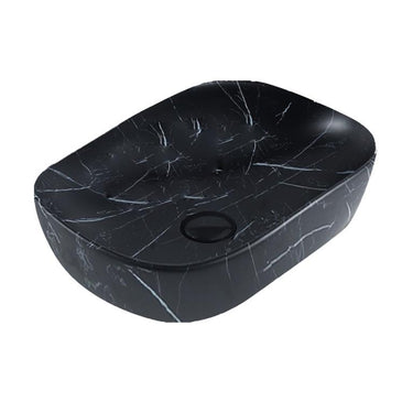 Carrara Basin | Above Counter Matte Black Marble Basin