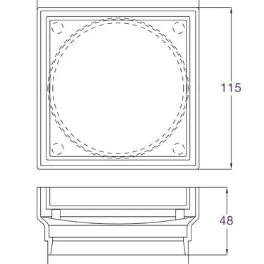 100 mm | Brushed Nickel Tile Insert Floor Waste - 95mm Outlet