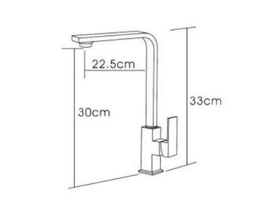 Matte Black | Eckig Square Sink Mixer