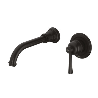 Phoenix | Cromford Matte Black SwitchMix Wall Basin Mixer Set 200mm (Complete Kit)