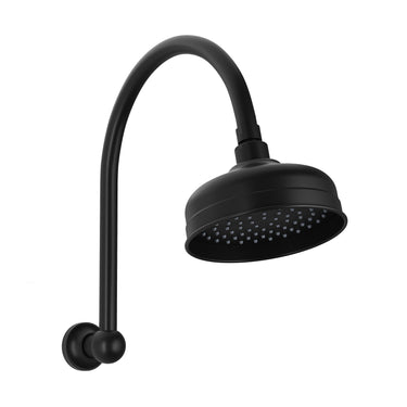 Phoenix | Cromford High-Rise Matte Black Shower Arm and Rose