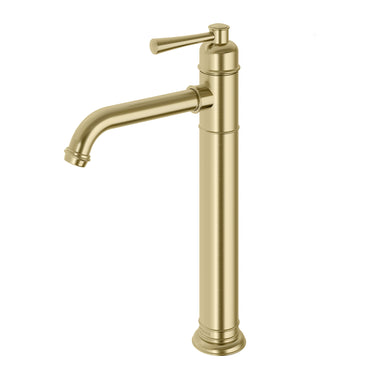 Phoenix | Cromford Brushed Gold Tall Vessel Mixer – Lead Free