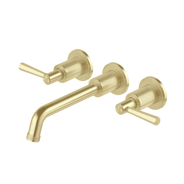 Wiltern Brushed Gold Wall Basin / Bath Tap Set 190mm – Lead Free
