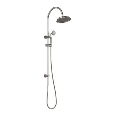 Wiltern Brushed Carbon Twin Shower