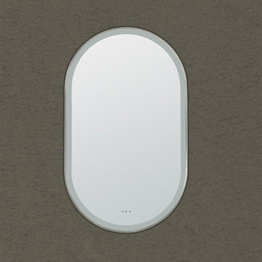 Lirra 450x900mm Brushed Nickel Framed LED Mirror Electroplated