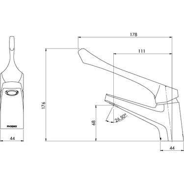 Ivy MKII | Extended Handle Fixed Basin Mixer – Lead Free