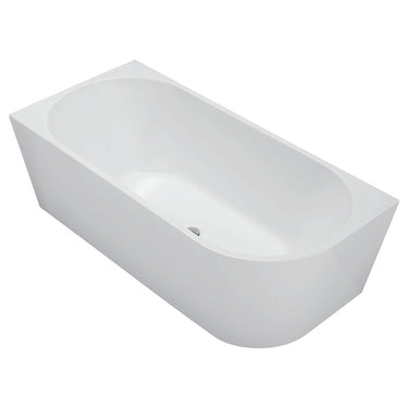 Luna 1700mm Left Corner Gloss White Freestanding Bath - Acqua Bathrooms