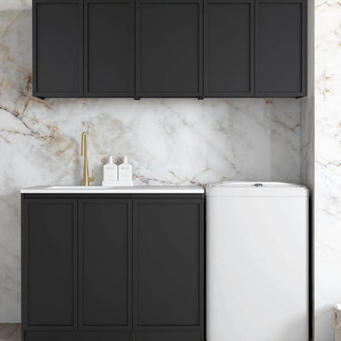 Otti | Hampshire Black Base Laundry Cabinet with Stone Top and Sink 1715x600x2100 B