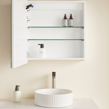 Lukka | Allison Matte White Arch Shaving Cabinets