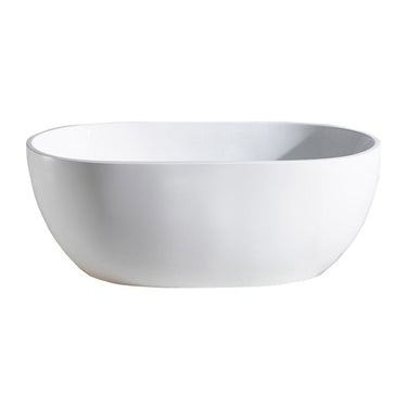 Olivia Matte White 1400 Round Freestanding Bathtub - Acqua Bathrooms