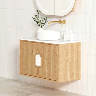 Otti Australia | Laguna 900mm Natural American Oak Wall Hung Vanity