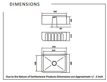 Chambord LOUIS Single bowl Fireclay  Kitchen & Laundry Sink