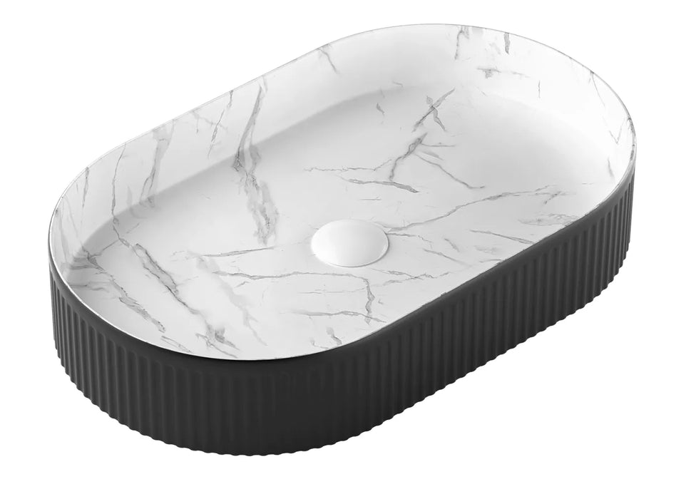 Otti Australia | Kensington Oval Gloss White Fluted Basin