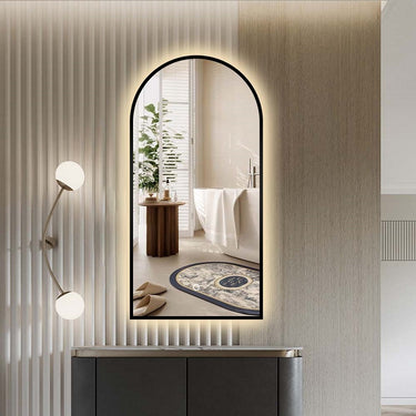 Arched Black | 600 x 900 mm LED Mirror Three colour option 3000K / 4000K / 6000K