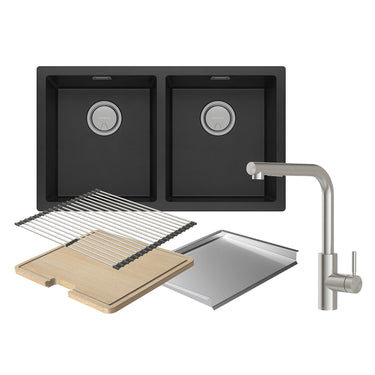 Sink Package – Matte Black Sink & Stainless Steel Mixer