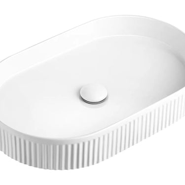 Otti Australia | Kensington Oval Gloss White Fluted Basin