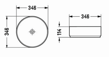 Ceto | Round Above Counter Gloss White Basin