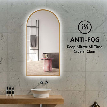 Arched Gold | 600 x 900 mm LED Mirror Three colour option 3000K / 4000K / 6000K