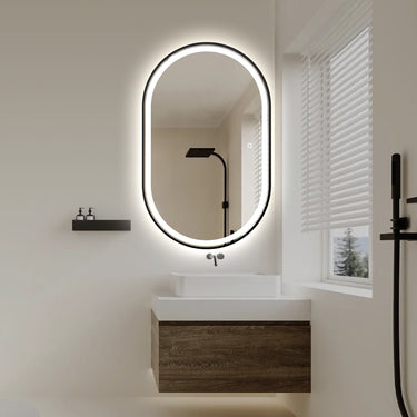 Stella | 1200 x 750mm Black Frame LED Mirror Three colour option 3000K / 4000K / 6000K