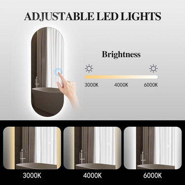 Pill | 600 x 1650mm LED Mirror Three colour option 3000K / 4000K / 6000K