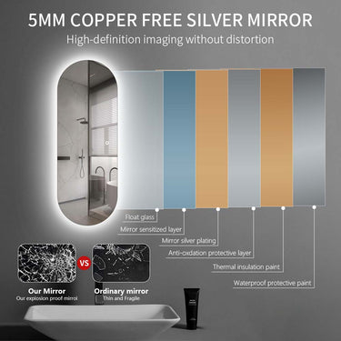 Pill | 600 x 1650mm LED Mirror Three colour option 3000K / 4000K / 6000K