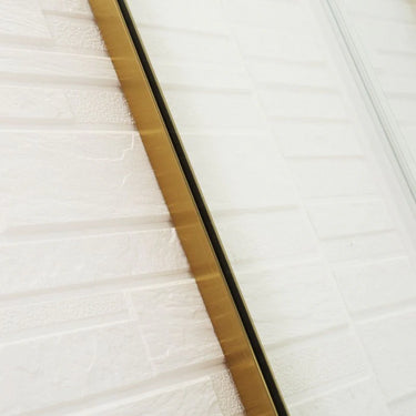 Brushed Gold Square Frameless Adjustable Sliding Shower Screen