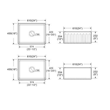 Harrington 610 Butler Kitchen & Laundry Sink - Acqua Bathrooms