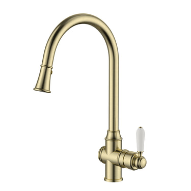Bordeaux | Brushed Bronze Pull-Out Kitchen Mixer