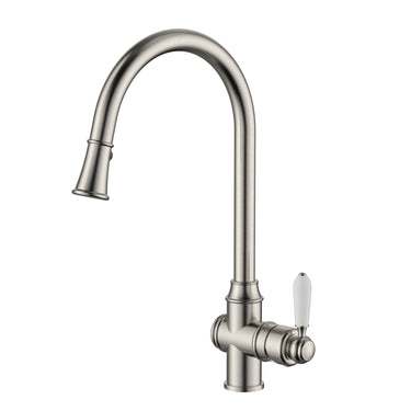 Bordeaux | Brushed Nickel Pull-Out Kitchen Mixer