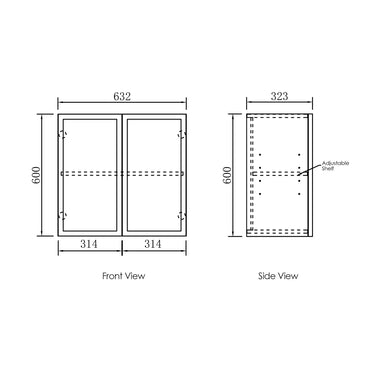 Otti | Hampshire Laundry 630 White Wall Cabinet