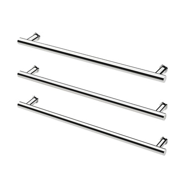 Phoenix | 600mm Chrome Heated Triple Towel Rail Round