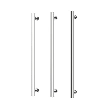 Phoenix | 600mm Chrome Heated Triple Towel Rail Round