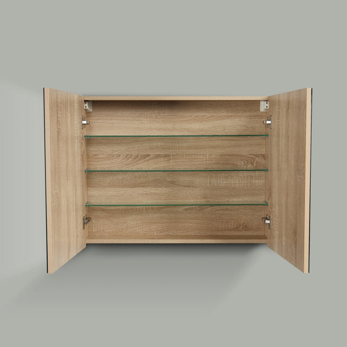 ABS | Light Oak  900mm Shaving Cabinet