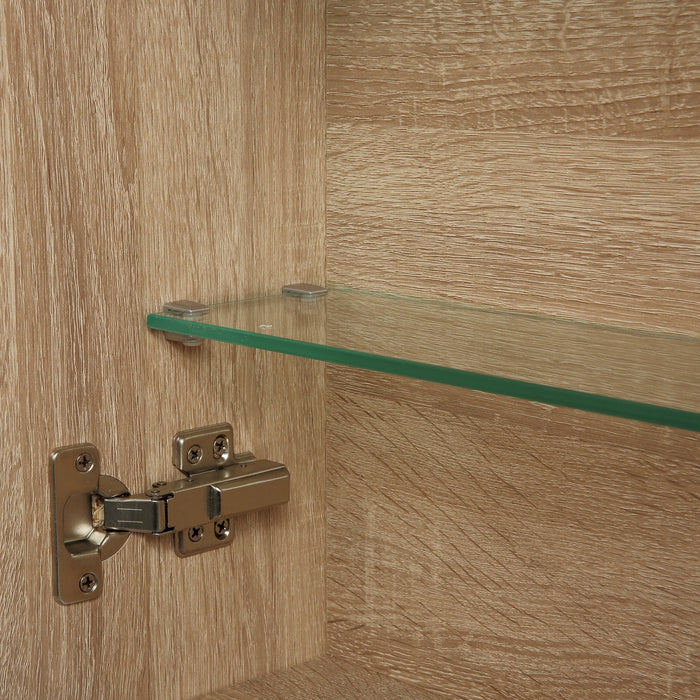 ABS | Light Oak  900mm Shaving Cabinet