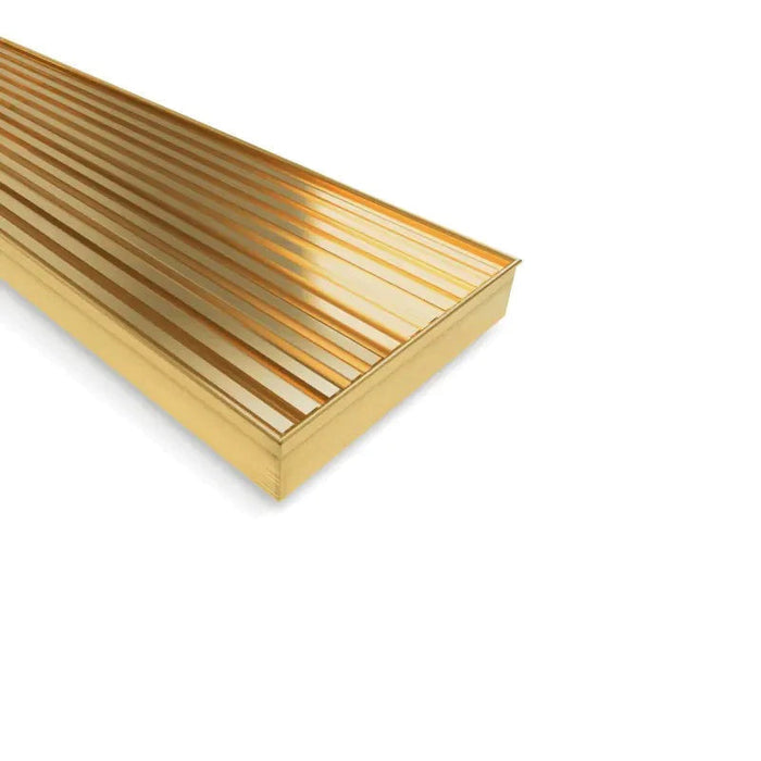 Brushed Gold DIY Grill Stainless steel 304 Linear Waste Drain | 1000 mm
