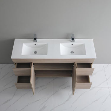 Poseidon | 1500mm Stella Oak Double Bowl Floor Vanity