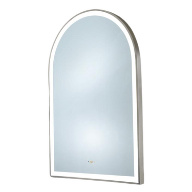 Ceto | Aura 600×900mm Touchless LED Arched Mirror Gun Metal Frame