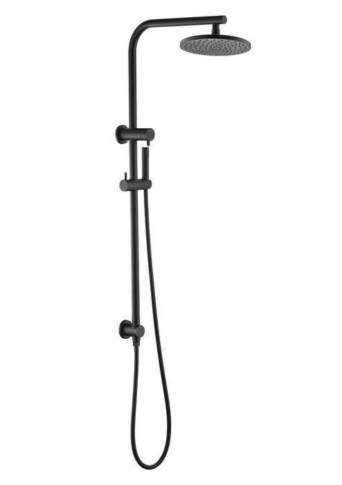 Divine | Stainless Steel Shower Column Microphone Combo Set | Matte Black