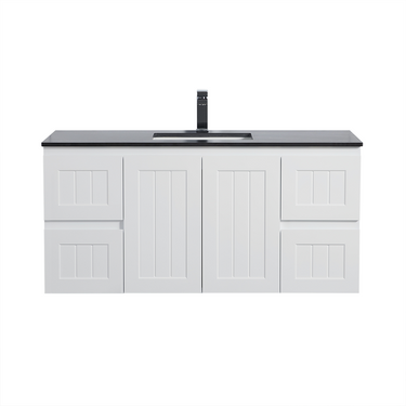 Acacia | 1200 Matte White Single Bowl Wall Hung Vanity