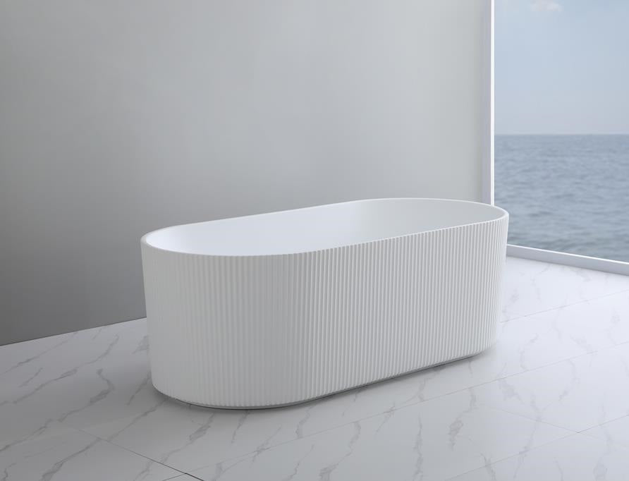 Ally | Fluted Groove 1700mm Freestanding Bathtub