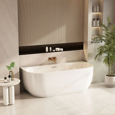 Mercio | 1500mm/1700mm Anna Back-To-Wall Bathtub – Gloss White