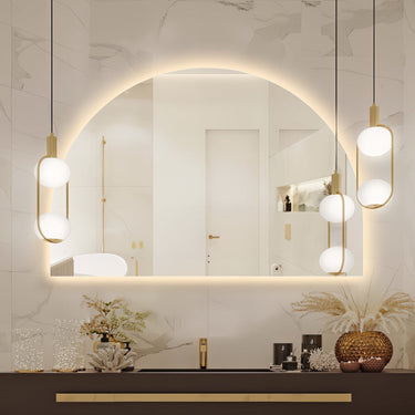 Arched Touchless 1500 x 1000 LED Mirror - Three Light Temperatures - Acqua Bathrooms