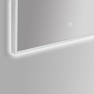 Arched 600 x 900mm Matte White LED Mirror - Three Light Temperatures - Acqua Bathrooms