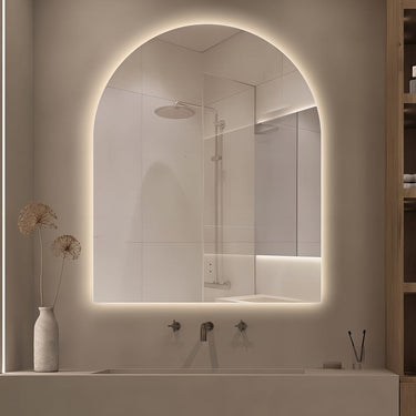 Arched Touchless 900 x 1100 LED Mirror - Three Light Temperatures - Acqua Bathrooms