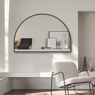 Indulge | Arched Matte Black 1200 x 800 Framed Mirror - Acqua Bathrooms